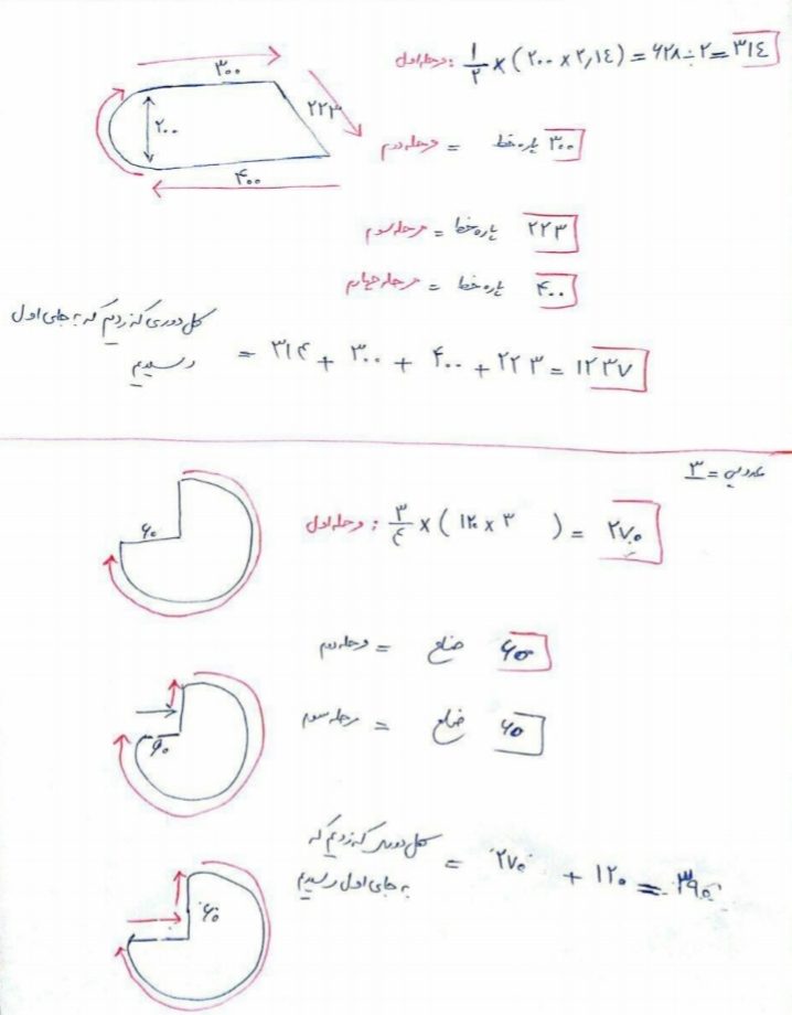 آموزش محیط دایره به روش ساده و مفهومی ریاضی پایه پنجم